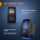 Rocker Switch 5Pin Laser On/Off Bumper Light Bar Rocker Switch Blue