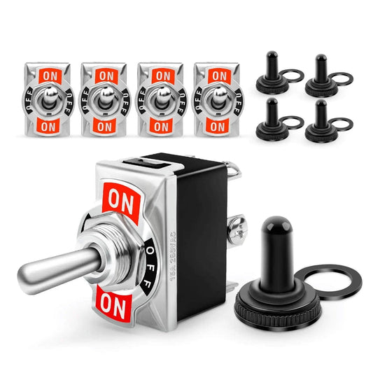Rocker Switch 5Pack 6Pin ON/Off/ON/Off DPDT Toggle Switch