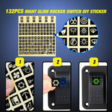 switch panel 2Gang Aluminum 5Pin ON/Off Rocker Switch Panel Blue