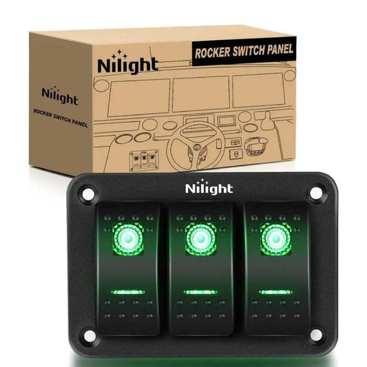 3 Gang Switch Panel LED Equipment - Nilight