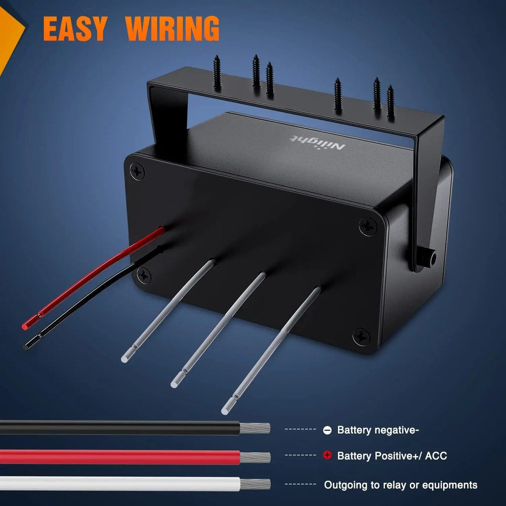 Rocker Switch 3Gang Blue Rocker Switch Box w/ PD Type C | QC 3.0 USB Charger Voltmeter