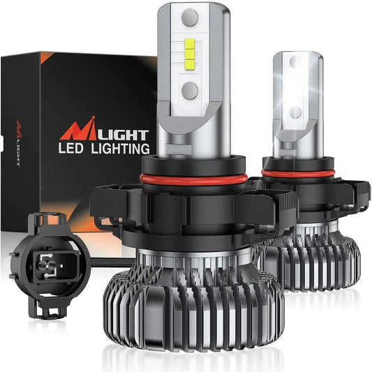 LED Headlight 5202/5201/PS24W/9009/PS19W LED Fog Light Bulbs EF1 Series DRL 80W 4000LM 6000K | 2 BULBS
