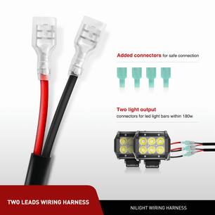 4 Inch 18W 1260LM Double Row Flood LED Pods (Pair) | 16AWG Wire 5Pin Switch