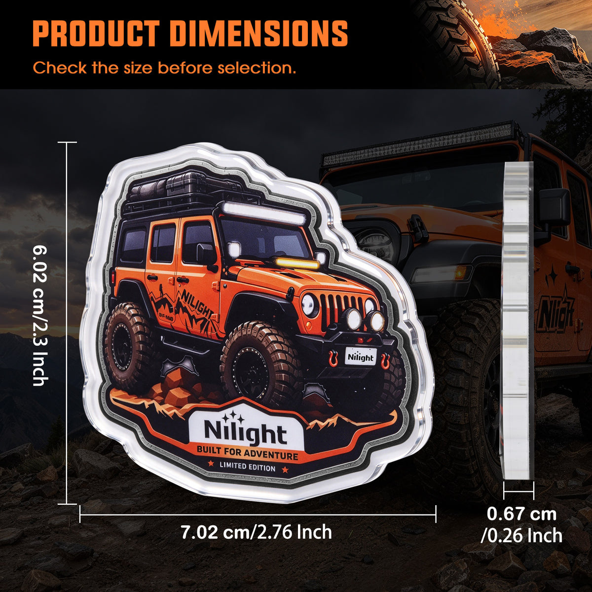 5.5mm Thick Off-Road Vehicle Fridge Magnet | Cartoon Collectible Design for Refrigerators & Toolboxes