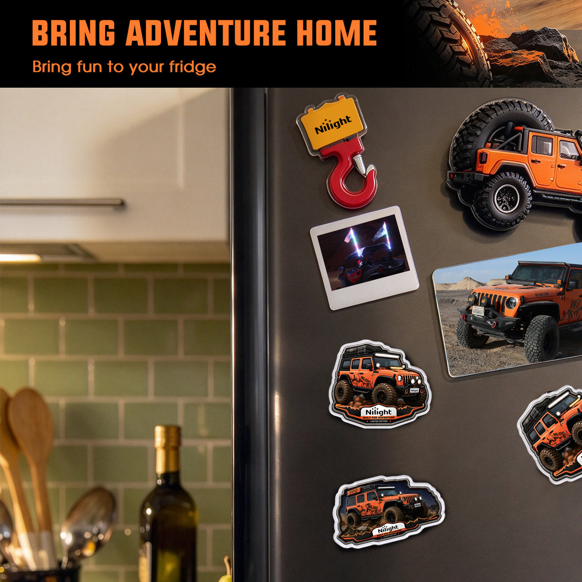 5.5mm Thick Off-Road Vehicle Fridge Magnet | Cartoon Collectible Design for Refrigerators & Toolboxes