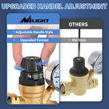 RV Water Pressure Regulator Handwheel Adjustment Oil Filled Gauge Nilight
