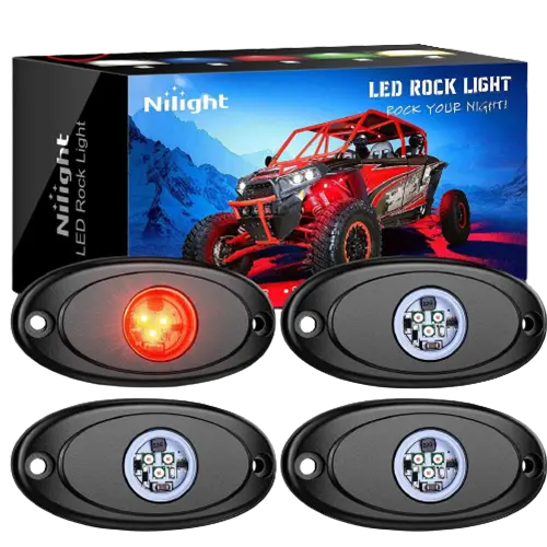 RGB Rock Lights Red LED Rock Lights (4 Pcs)
