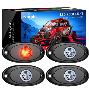 RGB Rock Lights Red LED Rock Lights (4 Pcs)