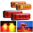 Trailer Light 3.9" Amber Red LED Fender/Side Marker Light (2 Pairs)