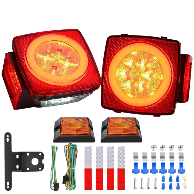 Trailer Light Square LED Trailer Light Kit (Pair)