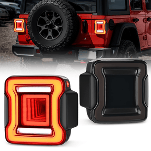 2018-2023 Jeep Wrangler JL Red White Tail Lights Nilight