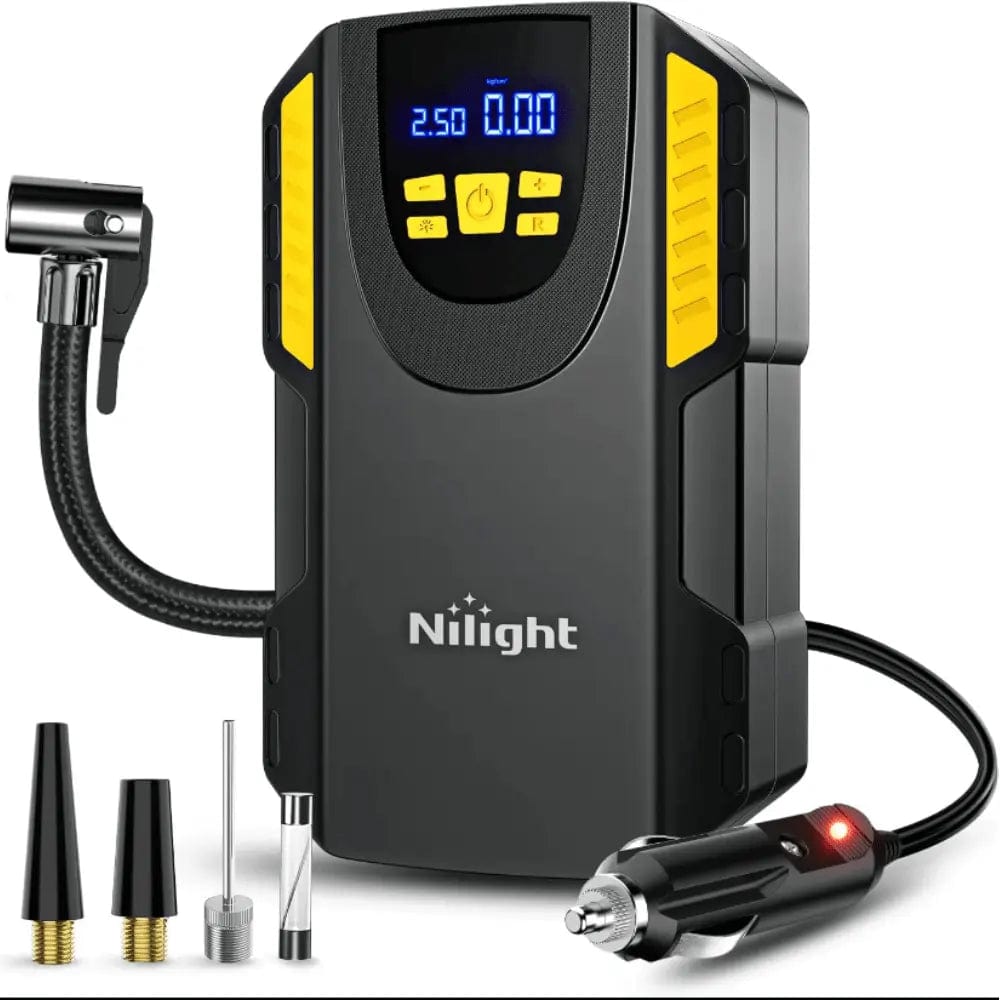Nilight Tire Inflator Portable Air Compressor 12VDC Car Air Pump 150PSI Digital Tire Pressure Gauge Fast Inflate Car Tires Auto Shutoff Tire Pump for