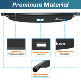 Nilight Trunk Cargo Cover for Toyota Venza 2021 2022 2023 2024, Retractable Security Shade Rear Cargo Cover, with Trunk Storage Net