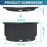 Nilight Trunk Cargo Cover for Toyota Venza 2021 2022 2023 2024, Retractable Security Shade Rear Cargo Cover, with Trunk Storage Net