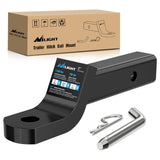 Trailer Hitch Ball Mount with 5/8in Hitch Pin Clip Fits 2in Receiver Square 7500 lbs 2in Drop 3/4in Rise Nilight