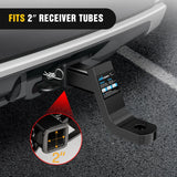 Trailer Hitch Ball Mount with 5/8in Hitch Pin Clip Fits 2in Receiver Square 7500 lbs 4in Drop 3in Rise Nilight