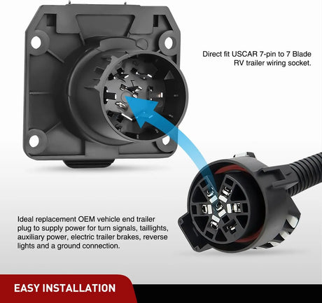 USCAR To 7Pin Trailer Connector Adapter Plug Nilight
