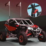 UTV Flag Antenna Mount Bracket 1.5in-1.75in | 1.75in-2in Round Roll Cage Red Nilight