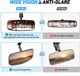 UTV Rear View Mirror 12in Wide Clear Convex Center Mirror with 3/4in 1.75in to 2in Clamps for Polaris RZR PRO XP R Pioneer 1000 Can Am Maverick X3 Kawasaki Nilight