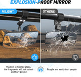 UTV Rear View Mirror 12in Wide Clear Convex Center Mirror with 3/4in 1.75in to 2in Clamps for Polaris RZR PRO XP R Pioneer 1000 Can Am Maverick X3 Kawasaki Nilight