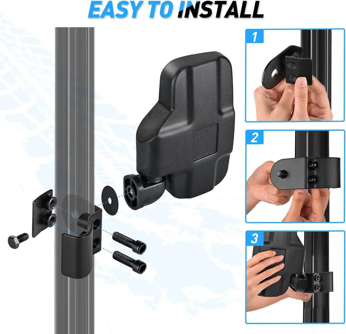 UTV Side Mirrors Fit For Profiled Tubes Nilight