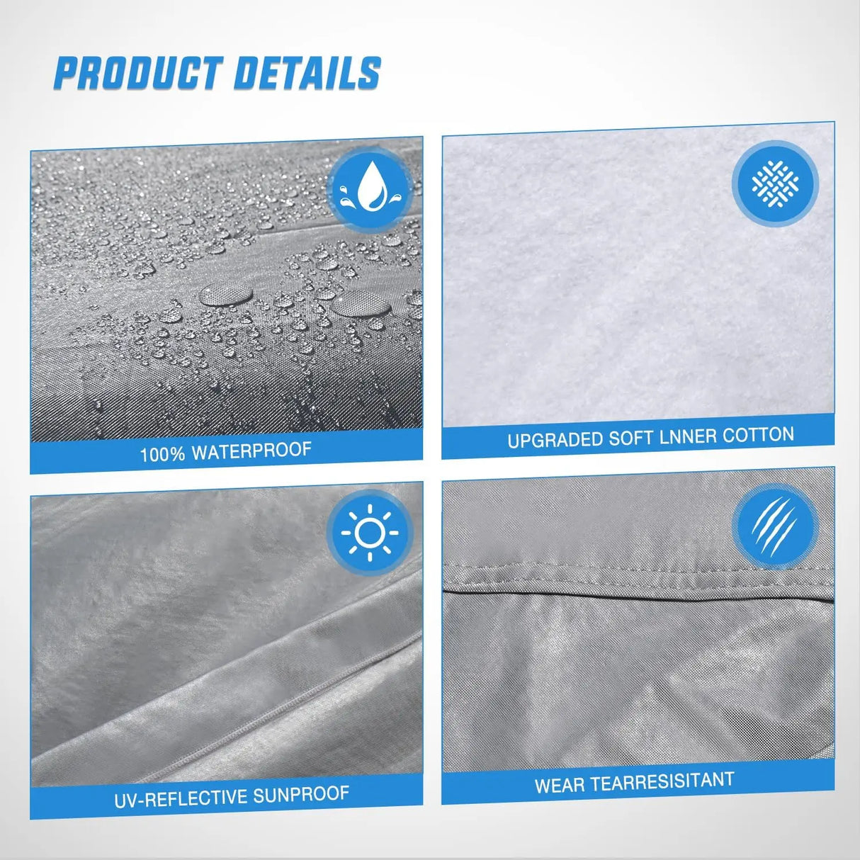 Universal Fit for Sedan-Length (Upto 177in) Car Cover UV Protection Nilight