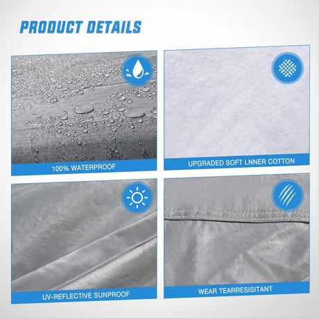 Universal Fit for Sedan-Length (Upto 177in) Car Cover UV Protection Nilight