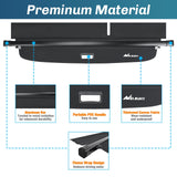 Nillight Trunk Cargo Cover  for VW Volkswagen Atlas 2018 2019 2020 2021 2022 2023 2024 2025, Retractable Privacy Security Shield Shade Rear Trunk Cover, with Trunk Storage Net