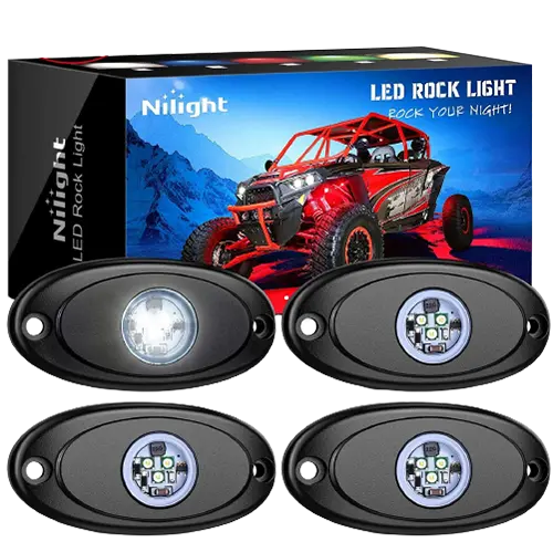 RGB Rock Lights White LED Rock Lights (4 Pcs)