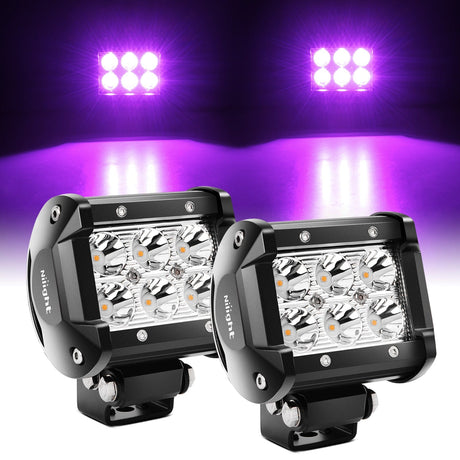4 Inch 18W Purple Beam LED Light Pods (Pair) Nilight