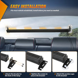 Led Strobe Light 144LED Traffic Advisor Strobe Light Bar with Controller Amber White Emergency Warning Lights Hazard Interior Front/Rear Windshield Flashing for Cars Plow Trucks Construction Vehicles