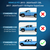 2015 2016 2017 2018 2019 2020 2021 2022 2023 Ford F150 SuperCrew SVT Raptor SuperCrew Rain Guards Acrylic 4Pcs