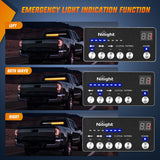 Nilight 144LED Traffic Advisor Strobe Light Bar with Controller Amber Emergency Warning Hazard Interior/Front/Rear Windshield Flashing for Cars Plow Trucks Construction Vehicles