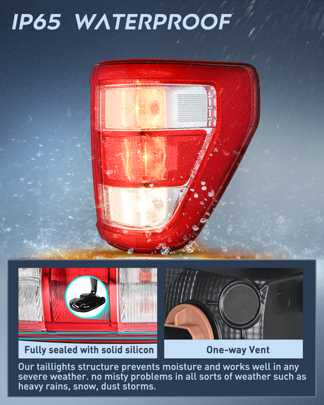 Nilight Taillight Assembly Compatible with 2021 2022 2023 Ford F150 XL Non Blind Spot Tail Light Model Rear Lamp Replacement OE Style halogen bulbs Passenger Side