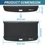 Trunk Cargo Cover Trunk Cargo Cover for Nissan Kicks 2018 2019 2020 2021 2022 2023 2024, Retractable Security Shade Rear Cargo Cover, with Trunk Storage Net