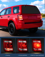 Taillight Assembly Compatible with 2008 2009 2010 2011 2012 Ford Escape Tail Lights Rear Lamp Replacement OE Style Driver and Passenger Side