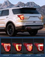 Taillight Assembly Compatible with 2016 2017 2018 2019 Ford Explorer Rear Lamp Replacement OE Style LED and halogen bulbs Driver Side Passenger