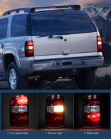 Nilight Taillight Assembly Compatible with 2000 2001 2002 2003 2004 2005 2006 Chevy Tahoe Suburban GMC Yukon Tail Light OE Style Rear Lamp Replacement Driver and Passenger Side