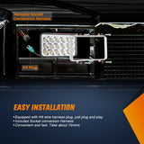4x6 Inch LED Headlights 45W Hi/Lo Sealed Beam Rectangular Headlight Replacement H4651 H4652 H4656 H4666 H6545 Compatible with Chevy Kenworth Peterbil Ford Freightliner Oldsmobile(Silver, 4PCS)