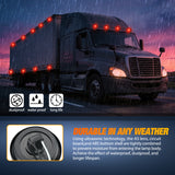 2.5 Inch Red 13 Leds Round Marker Clearance Light (Pair)