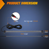 13 Inch 66Leds Red Green Light Strip 2PCS