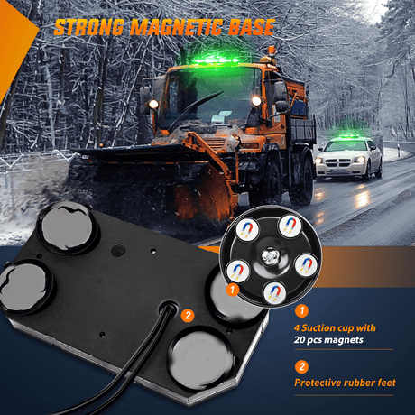 Roof Top strobe light 42 Leds Roof Top Green White Emergency Strobe Light Control Panel Magnetic Mount