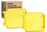 Nilight 2Pcs 3 inch Yellow Cube Light Pod Cover