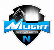5.91 × 5.60 Inch NILIGHT Logo Car Decal | Blue & Black Shield Design with Mountain Graphics