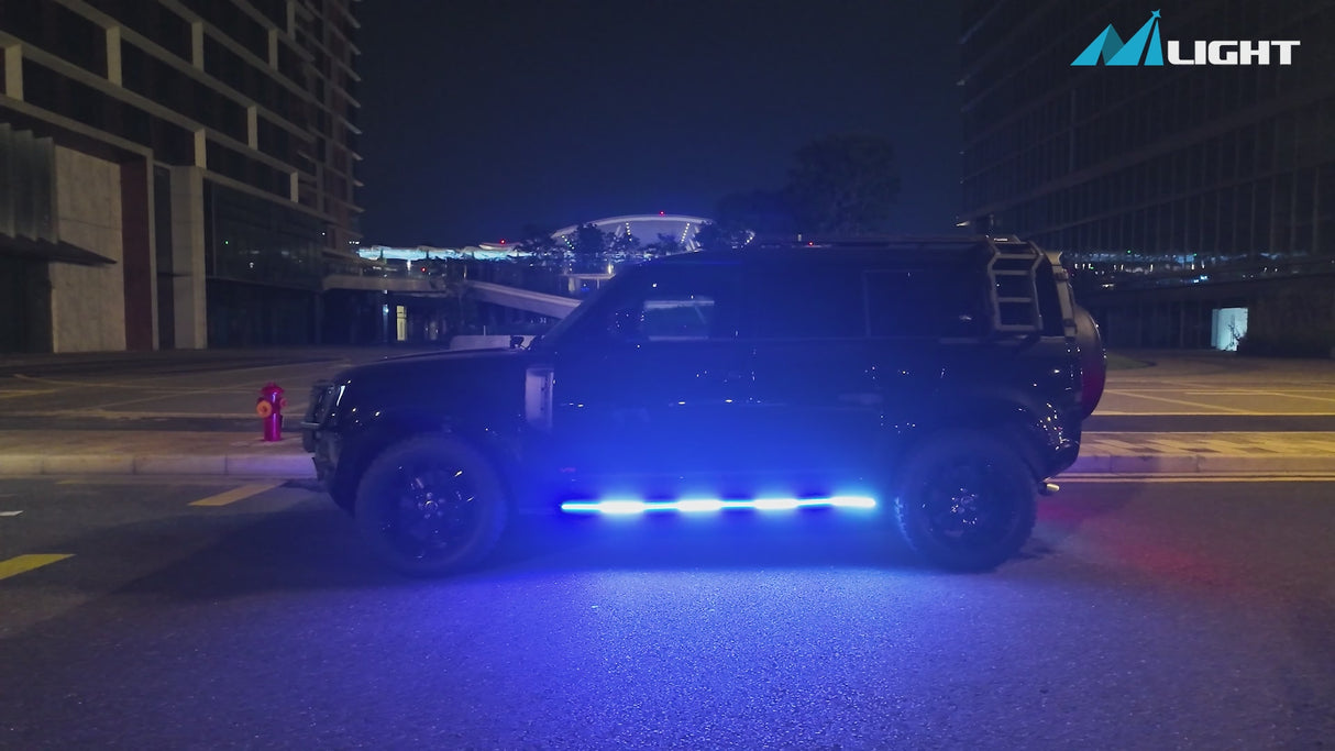 Nilight 2PCS 70 Inch Emergency Strobe Light Strip with Controller 864 LED Blue White Running Board Lights Flexible Side Flashing Warning Caution Safety Waterproof for Truck Construction Pickup