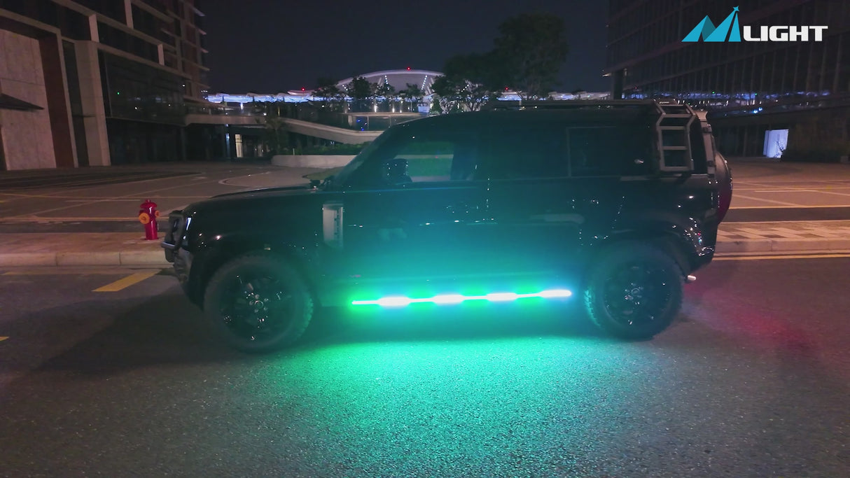 Nilight 2PCS 70 Inch Emergency Strobe Light Strip with Controller 864 LED Green White Running Board Lights Flexible Side Flashing Warning Caution Safety Waterproof for Truck Construction Pickup