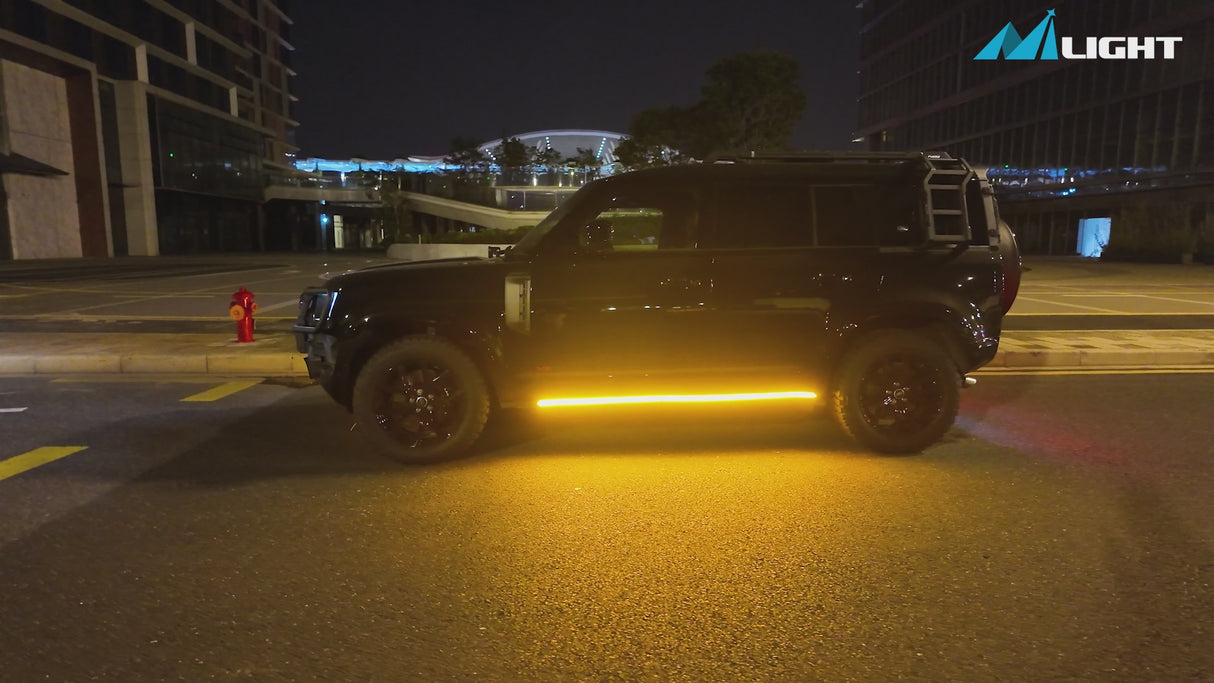 Nilight 2PCS 70 Inch Emergency Strobe Light Strip with Controller 864 LED Amber Running Board Lights Flexible Side Flashing Warning Caution Safety Waterproof for Truck Construction Pickup