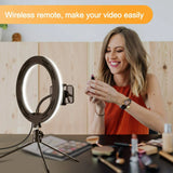 10 inch Selfie LED Ring Light Kit w/ Tripod Stand Phone Holder Dimmable Photography