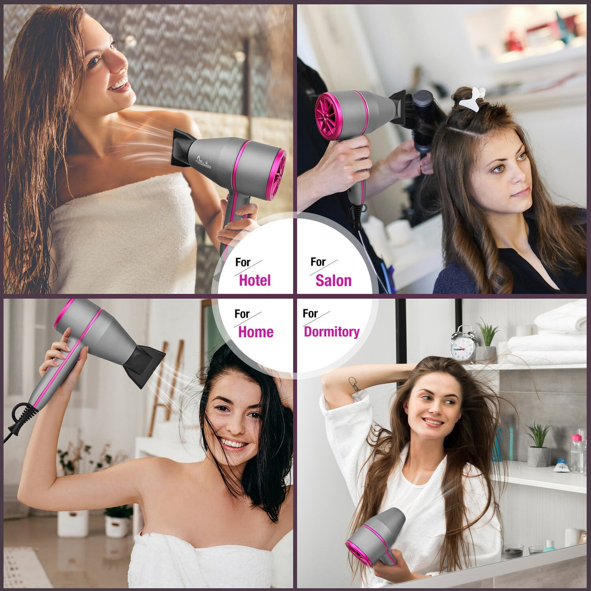 Hair Dryers MINI TRAVEL IONIC HAIR DRYER ph 3800 US Standard Mini Hammer Hair Dryer