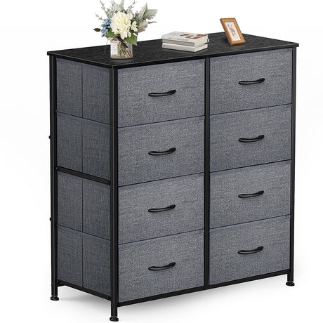Dressers Dresser for Bedroom Storage Tower with 8 Drawers Fabric Bins Sturdy Metal Frame